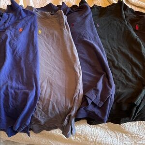 Ralph Lauren Assorted Polo Shirts - Blue, Gray, Black